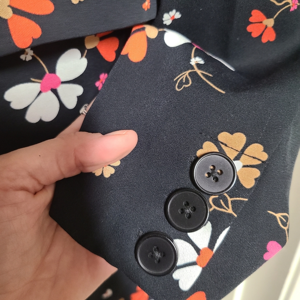 Modcloth Floral Print Flower Suit Set Blazer Pants - Picture 4 of 9